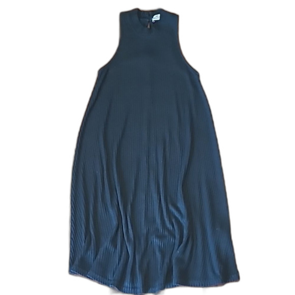 Hollister Micro Mini Dress Swing Flowy Sleeveless Mock Neck Racer Back Key Hole - Picture 15 of 16